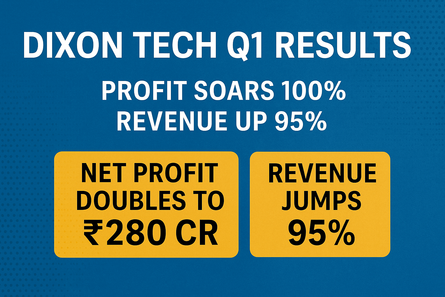 Dixon Tech Q1 Results 