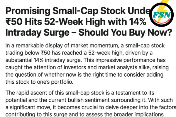 Small-Cap Stock Under ₹50